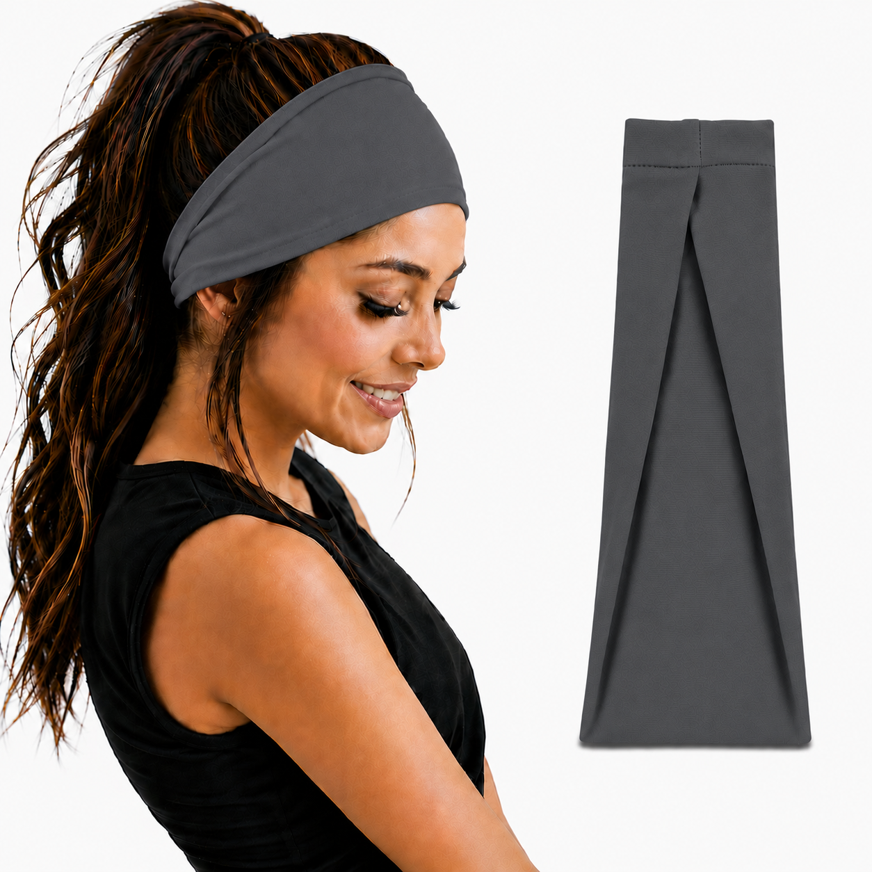 7AGAT cotton headbands for women and men, wide, non-slip style made from 95% Egyptian cotton for daily wear.