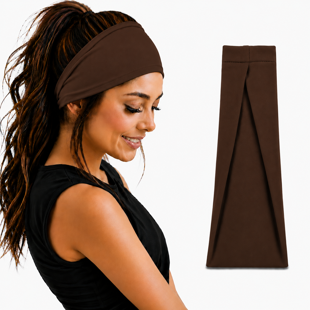 Cotton headbands for women and men by 7AGAT, wide style, non-slip, made from 95% Egyptian cotton, suitable for daily wear