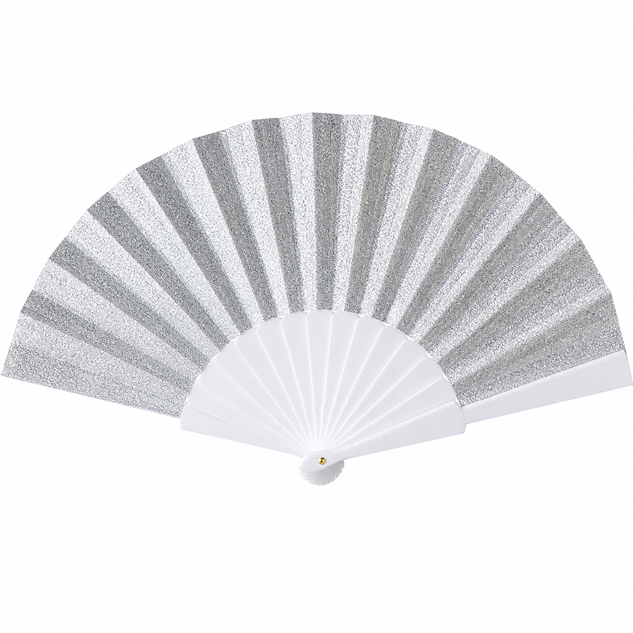 Elegant glitter folding hand fan by 7AGAT with sparkle design, portable lightweight fan suitable for parties and weddings.