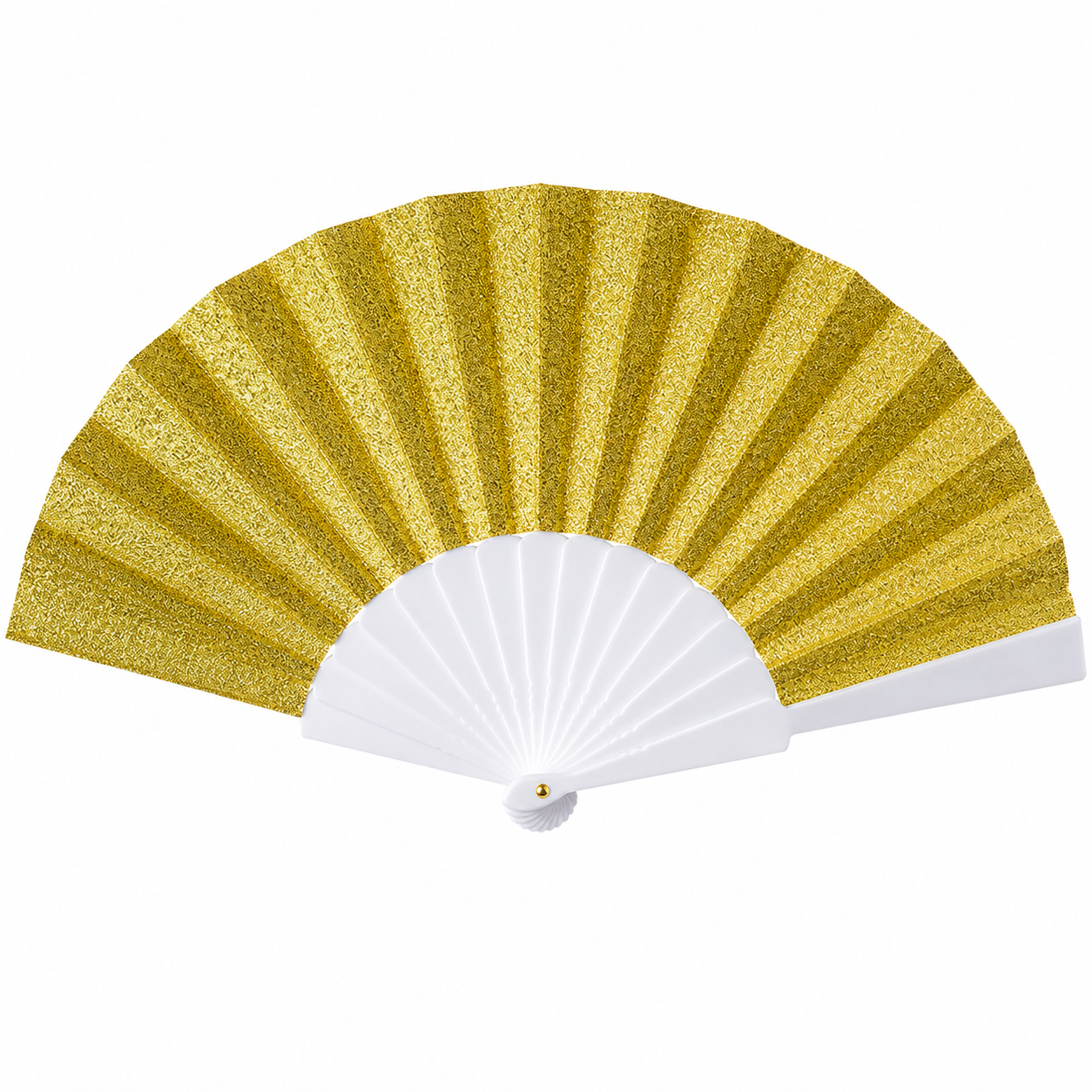 7AGAT glitter folding hand fan with sparkle design, lightweight and portable for parties and weddings, featuring elegant decorative details.