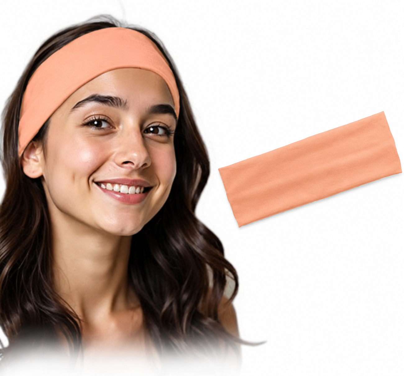 Plain stretchy 7AGAT headbands with soft cotton fabric, elastic, non-slip design for comfortable daily wear.