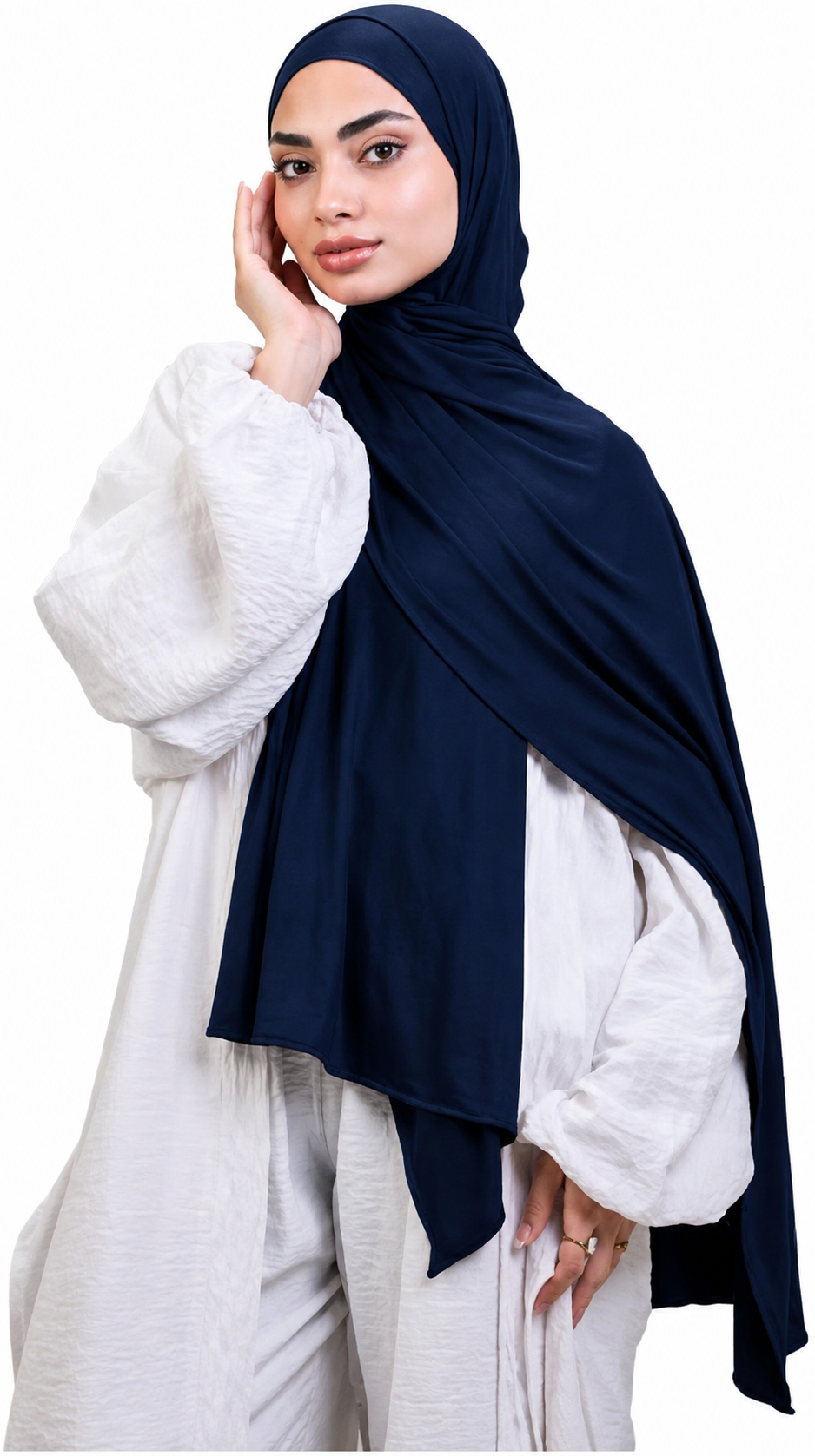 Soft 7AGAT cotton gel scarf for women, seamless, adjustable head cover in solid colors, made from 100% pure cotton.
