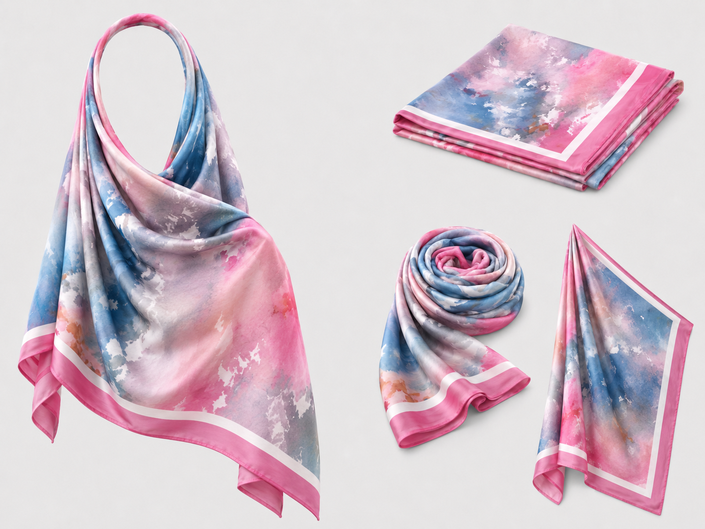Women's lightweight hijab scarf by 7AGAT, soft and printed or solid styles, elegant Muslim head covering for daily wear.