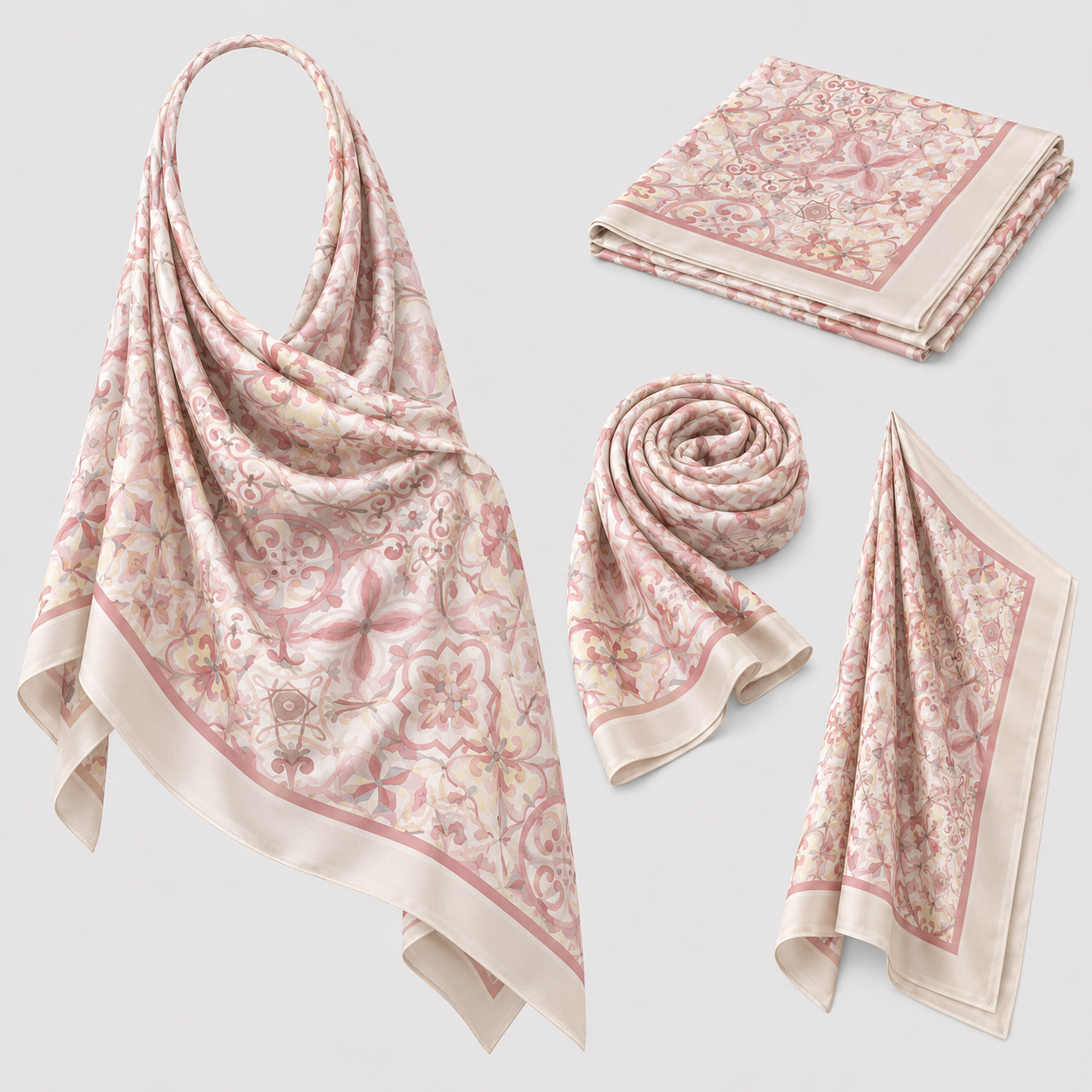 Women's lightweight fashion hijab scarf by 7AGAT, featuring printed and solid styles for elegant daily Muslim head covering.