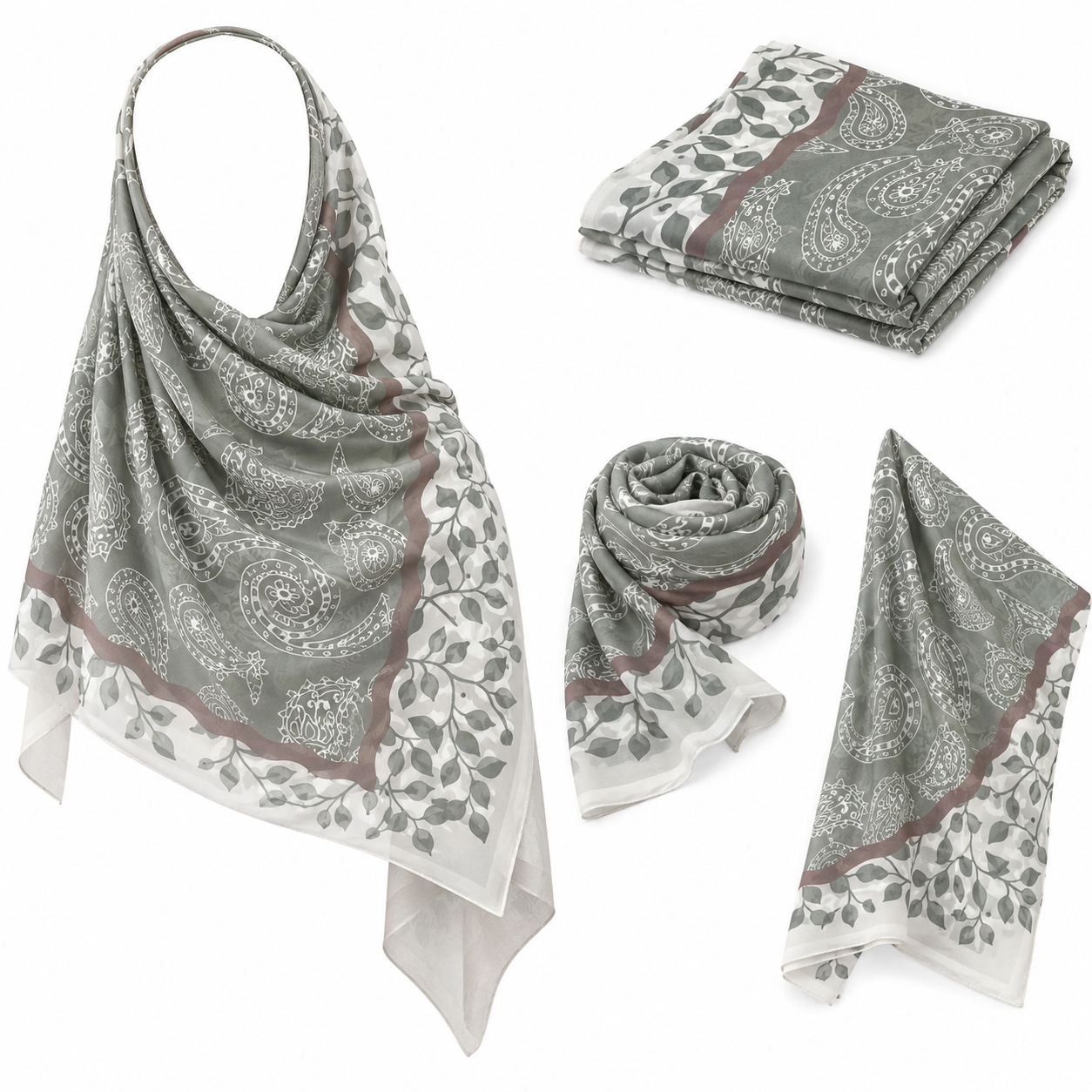 Women's fashion hijab scarf by 7AGAT, soft lightweight headscarf with printed and solid styles for elegant daily wear