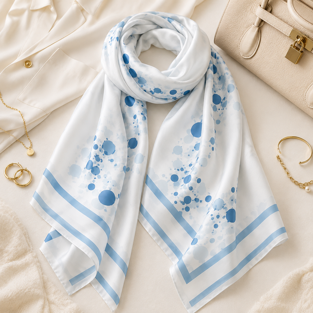 Women's fashion hijab scarf by 7AGAT, soft lightweight headscarf with printed and solid styles for elegant daily wear