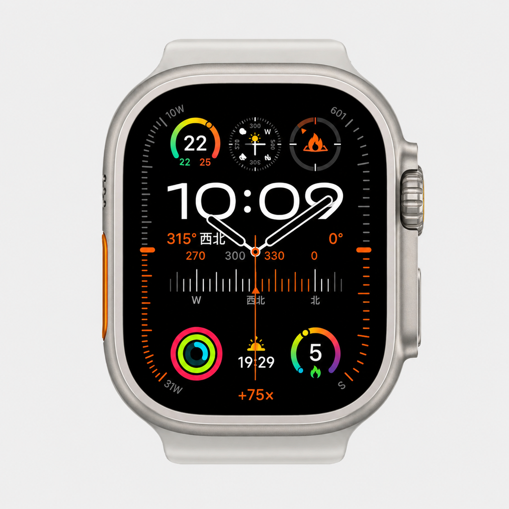 7AGAT W607 Ultra Smart Watch with 2.01-inch display, interchangeable wrist bands, Bluetooth calling, and health tracking in silver and multicolor.
