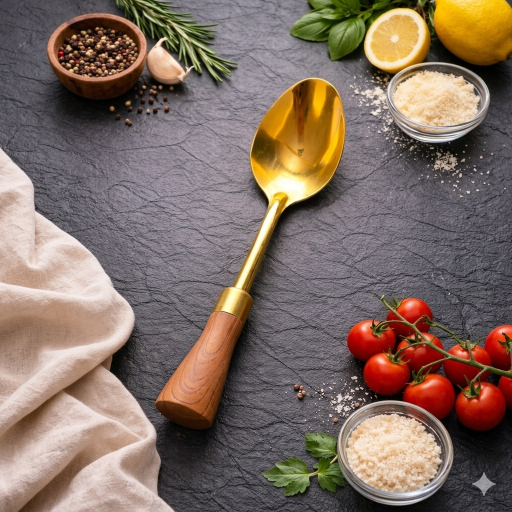 Stainless Steel Kitchen Utensil, Heat Resistant, Ergonomic Handle, for Frying, Serving and Cooking, Dishwasher Safe