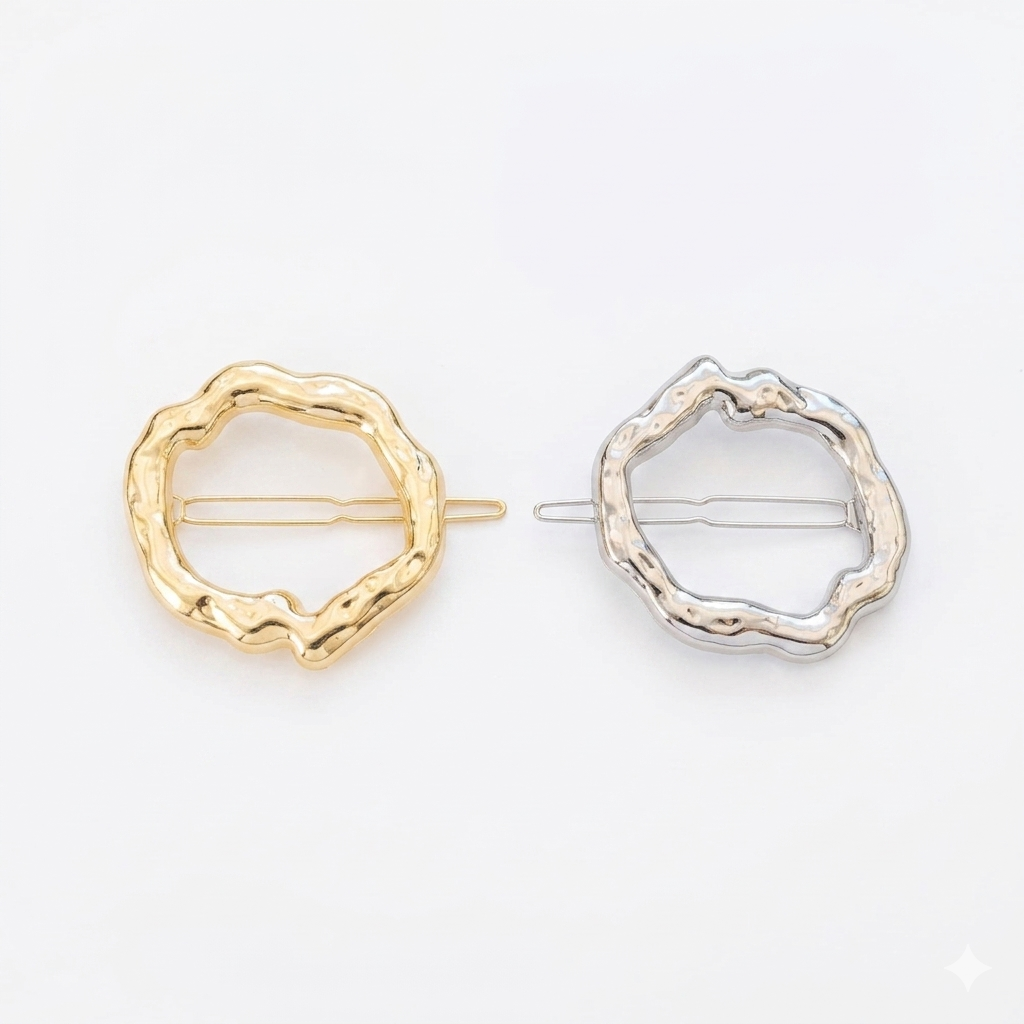 2Pcs Metal Hair Barrette Clips for Women and Girls, Elegant Hair Accessories for Daily Wear, Parties, and Special Occasions