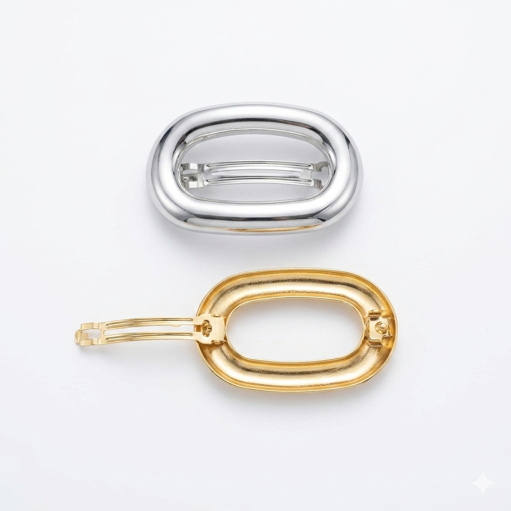2Pcs Metal Hair Barrette Clips for Women and Girls, Elegant Hair Accessories for Daily Wear, Parties, and Special Occasions