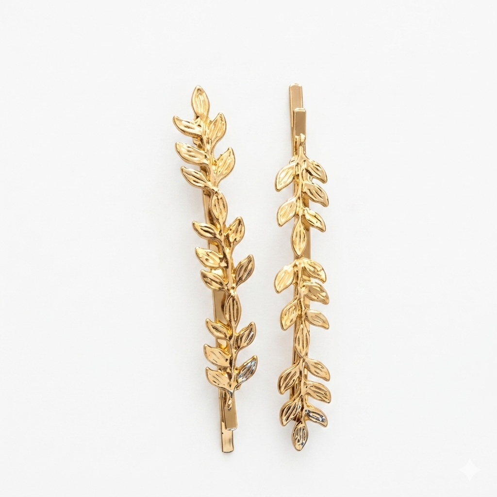 2Pcs Metal Hair Barrette Clips for Women and Girls, Elegant Hair Accessories for Daily Wear, Parties, and Special Occasions