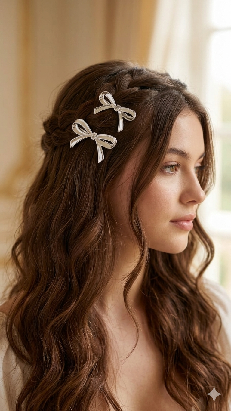 2Pcs Metal Hair Barrette Clips for Women and Girls, Elegant Hair Accessories for Daily Wear, Parties, and Special Occasions