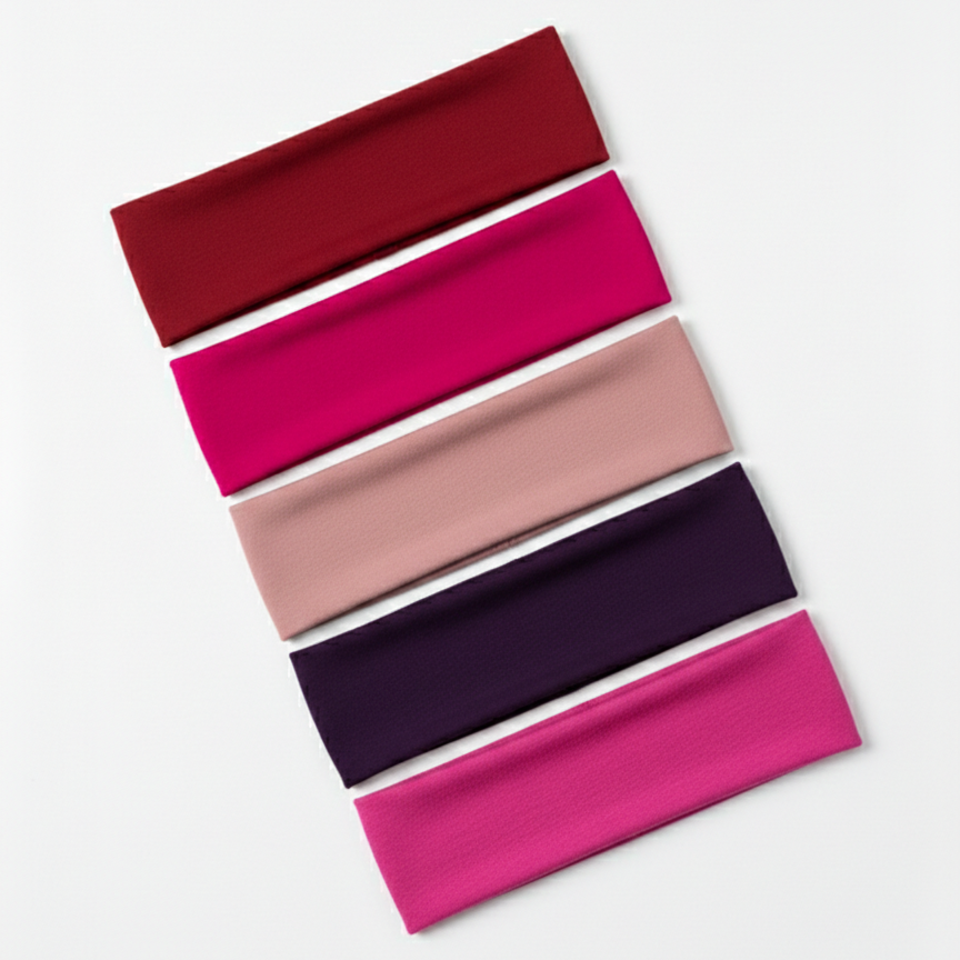 Black 7AGAT headbands made of soft cotton fabric, stretchy and non-slip, ideal for daily use and women’s hair styling.