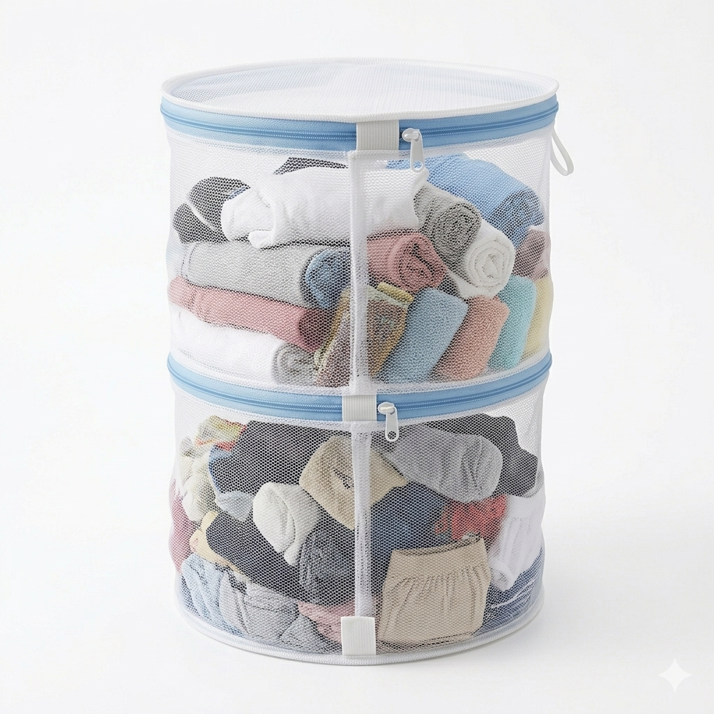 Clear plastic clothespins with metal rings for laundry, photos, or crafts, shown in a set of 24, by 7AGAT.