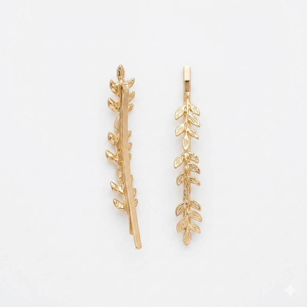 2Pcs Metal Hair Barrette Clips for Women and Girls, Elegant Hair Accessories for Daily Wear, Parties, and Special Occasions