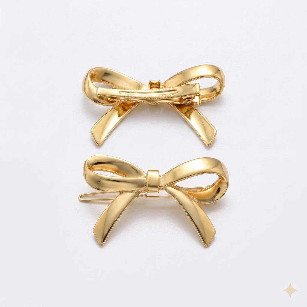 2Pcs Metal Hair Barrette Clips for Women and Girls, Elegant Hair Accessories for Daily Wear, Parties, and Special Occasions