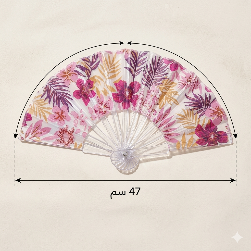 Transparent Acrylic Folding Hand Fan - Lightweight & Portable, Durable Clear Frame for Weddings, Parties, Outdoor Events, and Daily Use