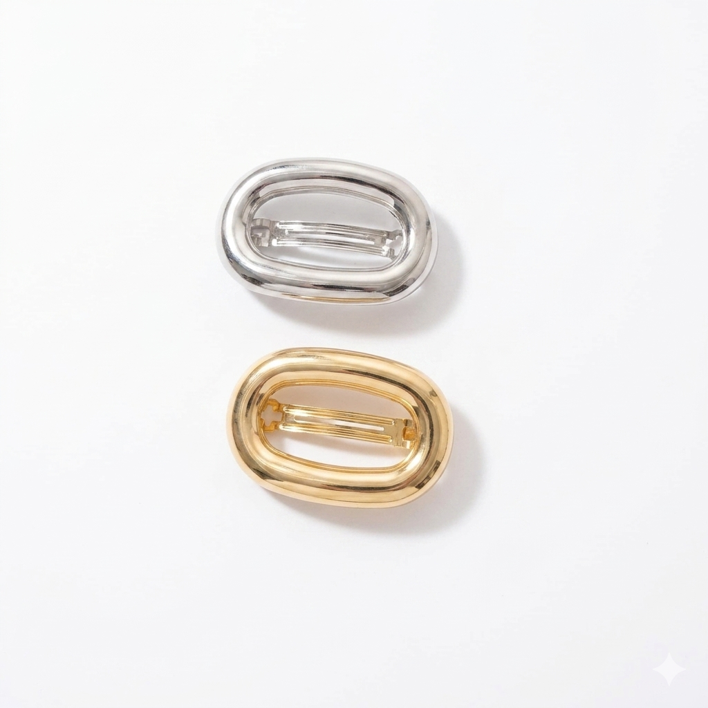 2Pcs Metal Hair Barrette Clips for Women and Girls, Elegant Hair Accessories for Daily Wear, Parties, and Special Occasions