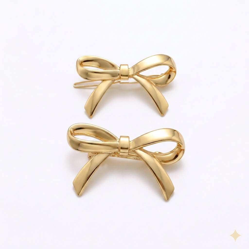 2Pcs Metal Hair Barrette Clips for Women and Girls, Elegant Hair Accessories for Daily Wear, Parties, and Special Occasions