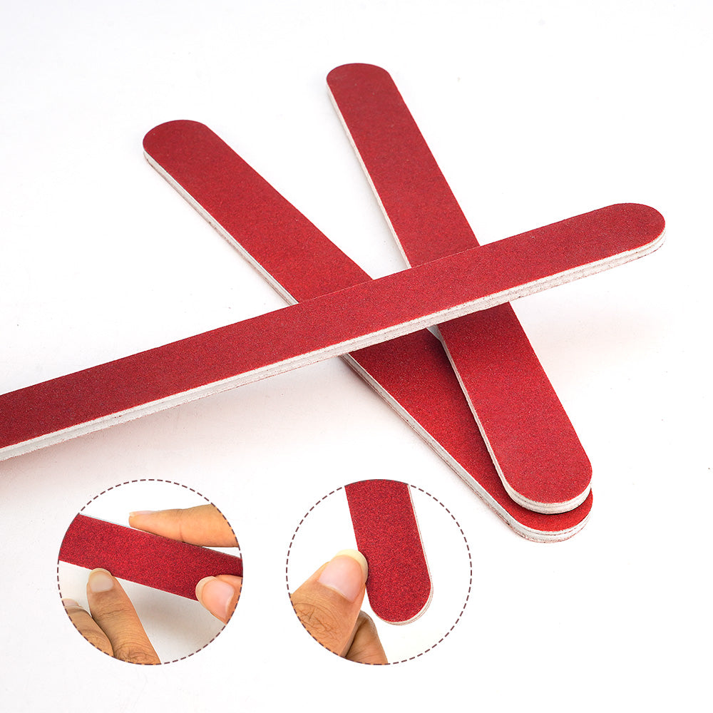 7AGAT professional nail file set with durable emery boards for manicure and pedicure, ideal for home and salon nail shaping.