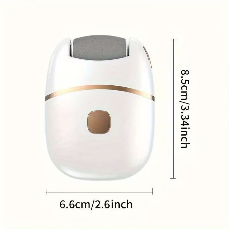 USB Rechargeable Electric Foot File with LED Light, 2 Speeds Callus Remover for Smooth Feet