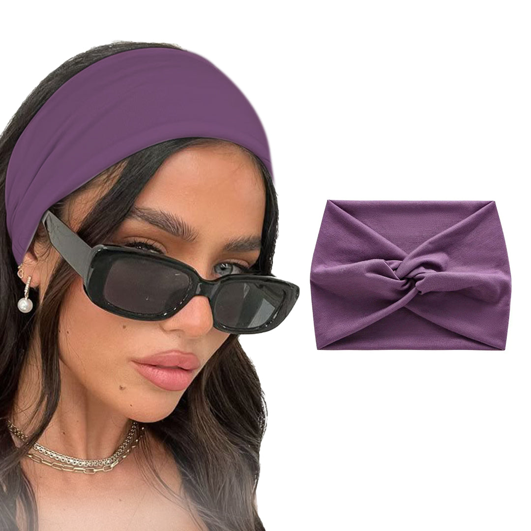 7AGAT knitted cotton headband for women and girls, featuring a cute knot design and turban style headwrap accessory.