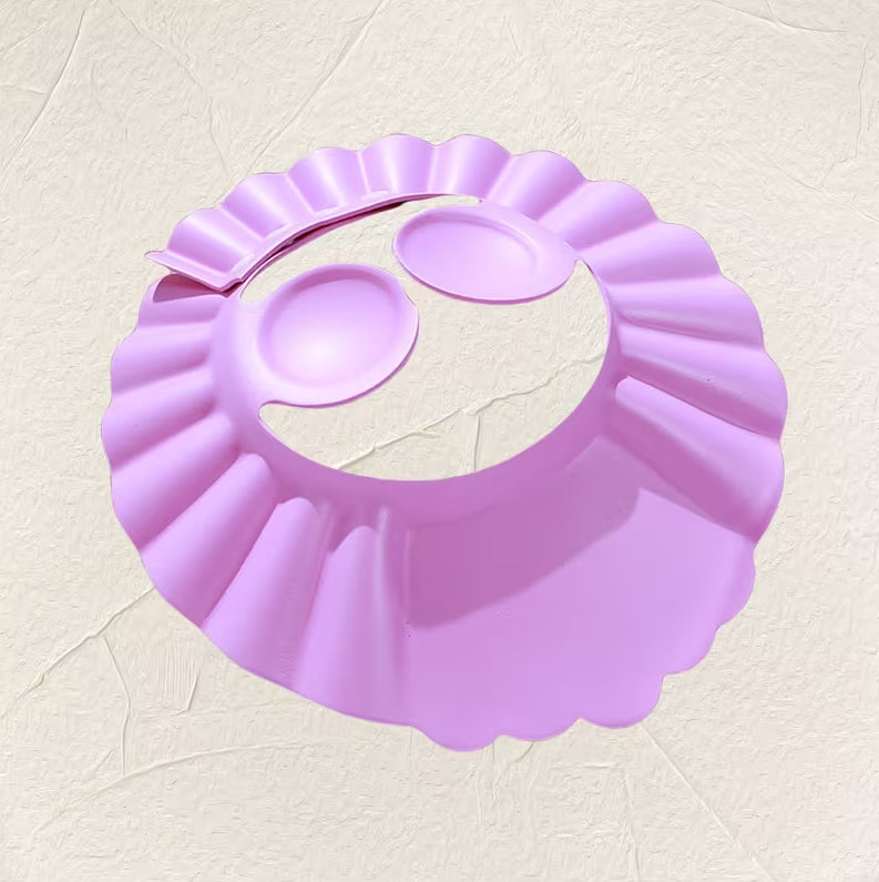 Adjustable Kids Shower Cap with Ear Protection – Water-Resistant EVA Bath Visor for Hair Washing