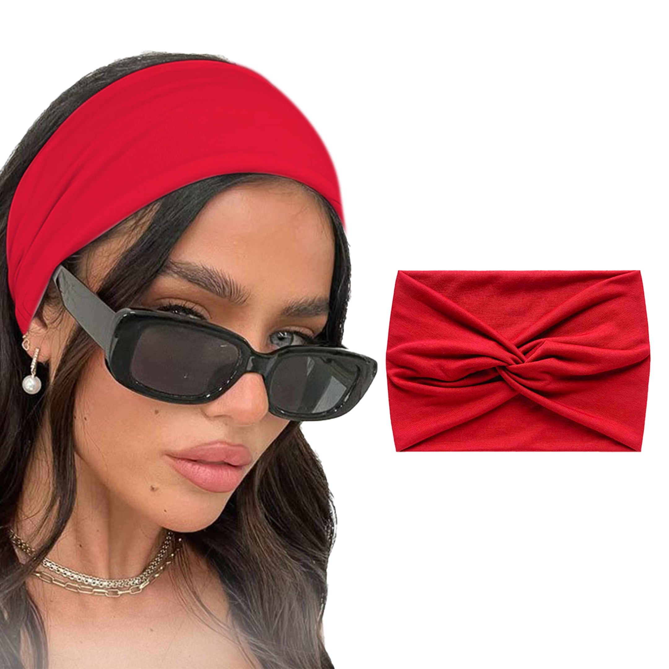 Knitted cotton turban headband for women and girls with a cute knot design, made by 7AGAT, ideal for stylish hair accessory.