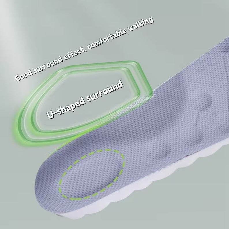 نعال رياضية للجنسين، بطانة داخلية كاملة الطول لامتصاص الصدمات بتقنية 4D، نعال مبطنة قابلة للتنفس للقص حسب المقاس، 23-28 سم، زوج واحد