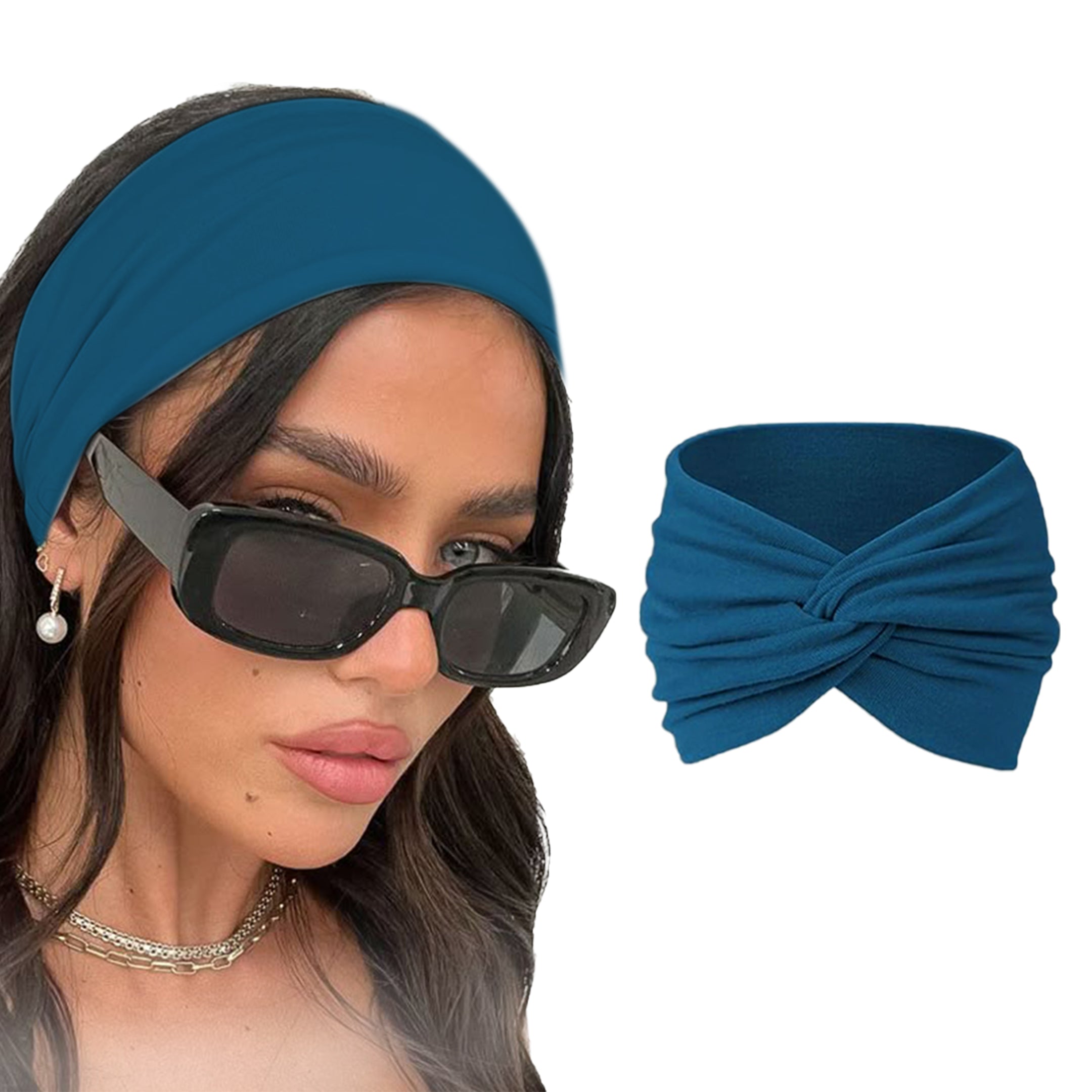 7AGAT knitted cotton headband for women and girls, featuring a cute knot design and turban style headwrap accessory.