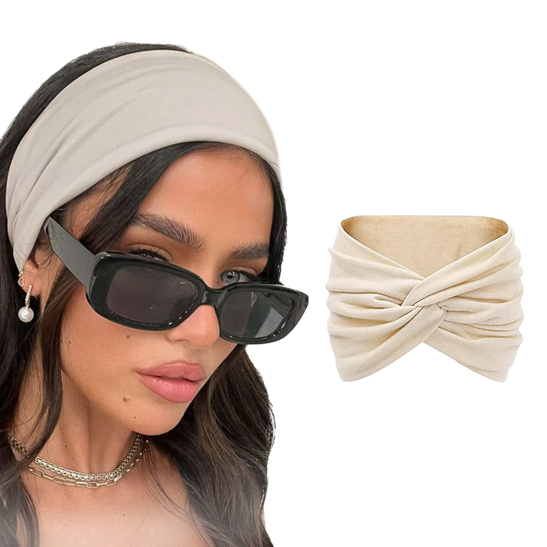 7AGAT knitted cotton women's turban headband with cute knot design, suitable for girls and women, soft and stylish hair accessory.