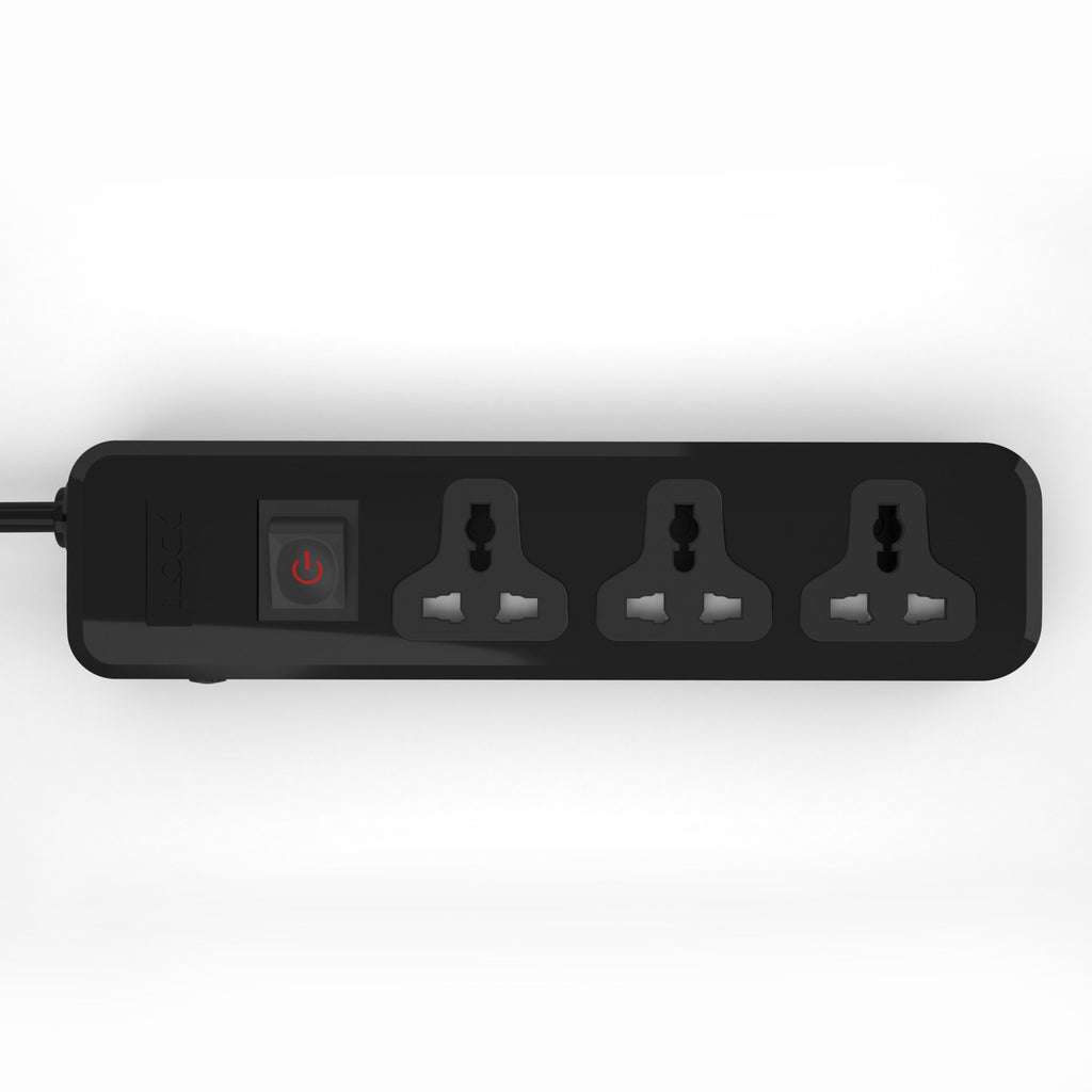 7AGAT iLOCK 3 Universal Socket Power Strip with 3M cable, overload protection switch, and plug guard safety.