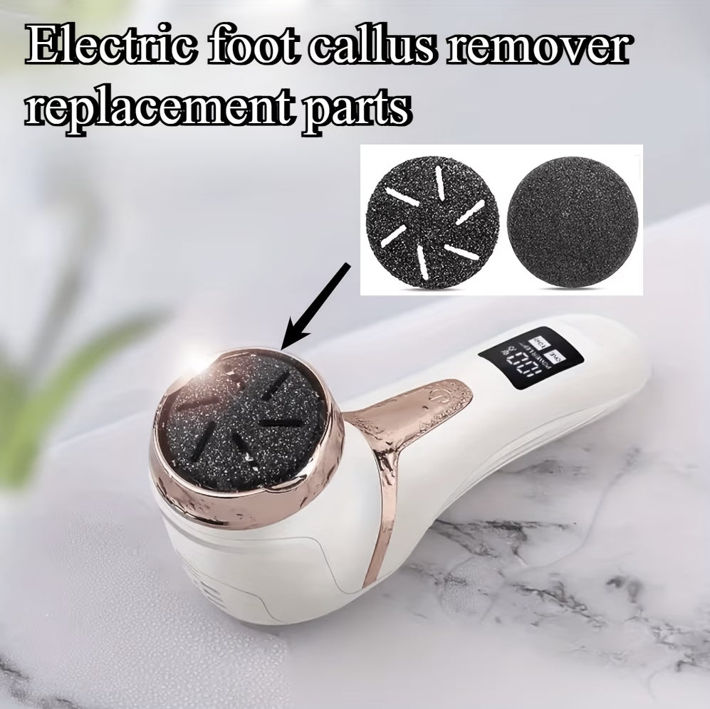 Electric Foot Grinder with 2 Speeds, Rechargeable Callus Remover for Heel & Sole Care, White/Silver