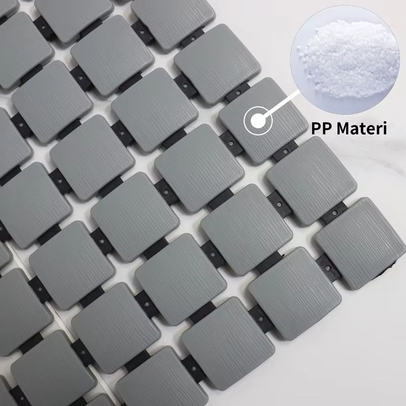 Premium PVC Plastic Anti-Slip Bath Mat, 70x38 cm, Non-Toxic, Quick-Drying, Suction Cups, Shower and Tub Safety