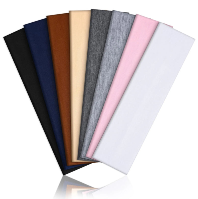 Two 7AGAT cotton sport headbands made of 95% Egyptian cotton, unisex workout and running headbands for daily wear.